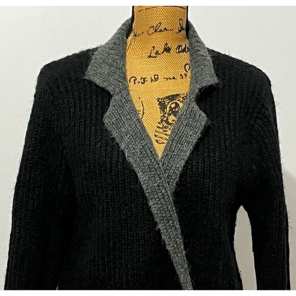 Vintage Penrose Black Gray Wool Blend Cardigan Sweater Women’s S/M - Picture 2 of 10